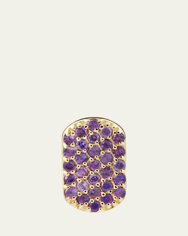 Pavé Amethyst ID Stud Earring, Single